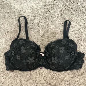 Victorias Secret Dream Angel Black Lace Bra 34D